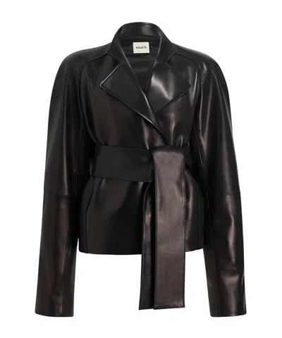 KHAITE LONG-SLEEVED LEATHER JACKET