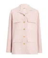 Khaite Long-sleeved Leather Jacket In Pink