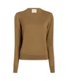 Khaite Long-sleeved Pullover In Brown