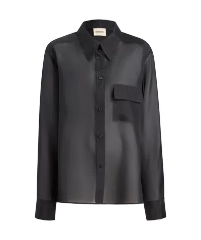 Khaite Long-sleeved Shirt In Black