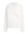 Khaite Ashton Double-breasted Cotton Top In White