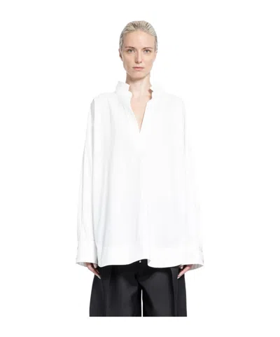 Khaite Long-sleeved Shirt In White