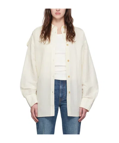 Khaite Long-sleeved Shirt In White