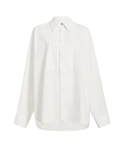 Khaite Long-sleeved Shirt In White