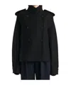 Khaite Long-sleeved Stand-up Collar Jacket In Black