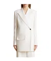 Khaite Long Sleeved Suit Jacket In White