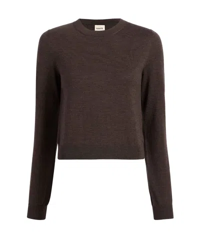 Khaite Long-sleeved Sweater In Black