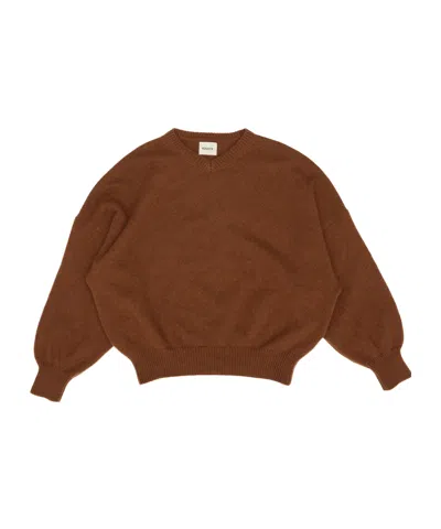 Khaite Long-sleeved Sweater In Brown