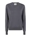Khaite Elegant Wool Knit Top In Gray