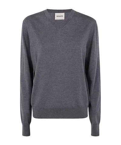 KHAITE KHAITE SENTA V-NECK LONG SLEEVED TOP