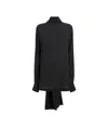 Khaite Bex Turtleneck Georgette Blouse In Black