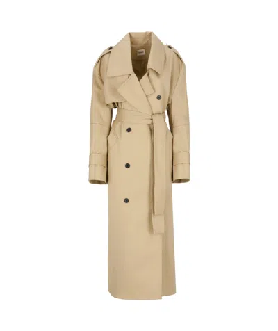 Khaite Long-sleeved Windbreaker In Nude