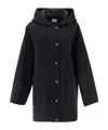 Khaite Long-sleeved Wool Coat In Black