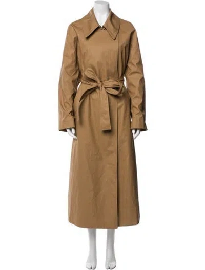 Pre-owned Khaite Long Trench Coat In Neutral