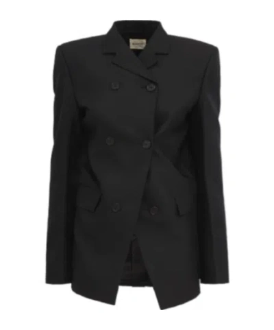 Khaite Longsleeve Cropped Blazer In Black