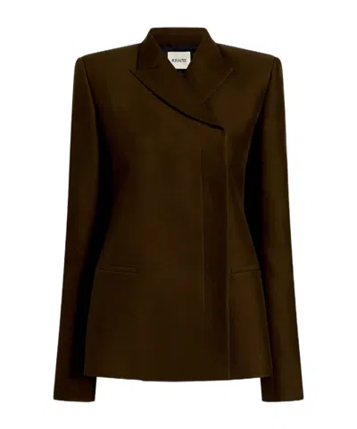 Khaite Long-sleeved Casual Jacket In Green