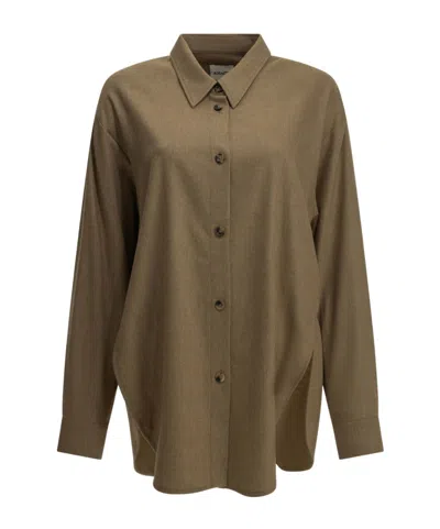 Khaite Long-sleeved Shirt In Green