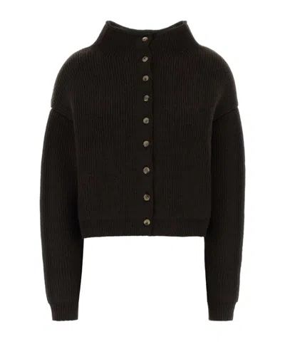 Khaite Long-sleeved Sweater In Black