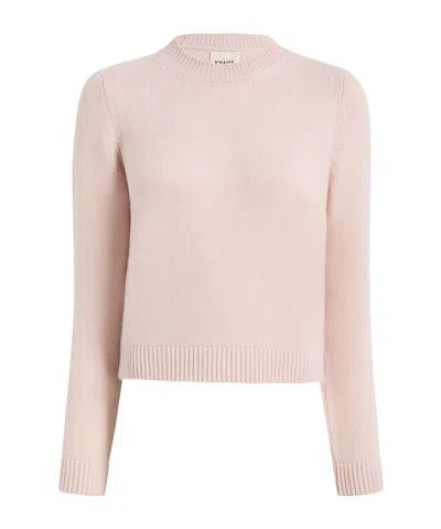 Khaite Long-sleeved Sweater In Pink
