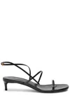 Khaite Loop Kitten Heel Sandal Red Wine In Black