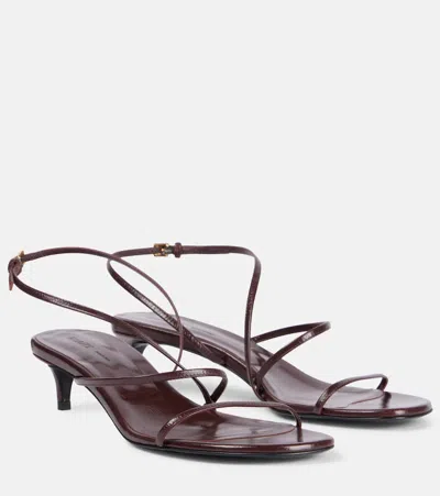 KHAITE LOOP 35 LEATHER SANDALS