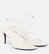 Khaite Loop Bead-embellished Leather Sandals In White