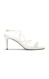 Khaite Loop Bead-embellished Leather Sandals In White