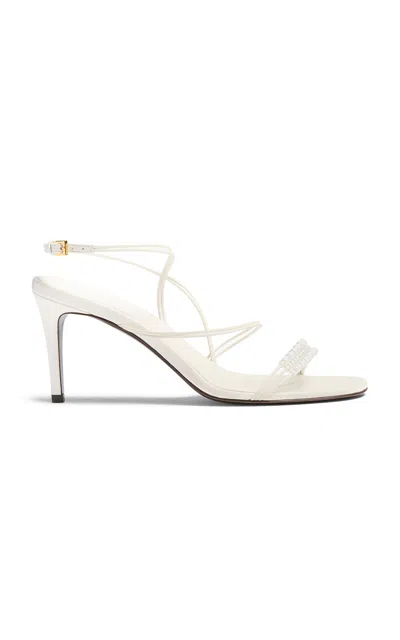KHAITE LOOP BEADED LEATHER SANDALS