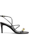 Khaite Loop Beaded Sandal In Black