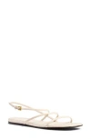 Khaite Loop Flat Sandal In White