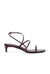 Khaite Loop Sandals In Red Wine