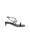 Khaite Loop Kitten Heel Sandal Red Wine In Burgundy