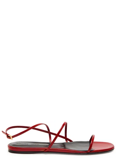 Khaite Strappy Flat Sandal In Red