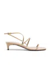 Khaite Loop Leather Sandals In Neutral