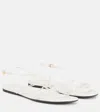 Khaite Bead-embellished Loop Flat Sandals In White