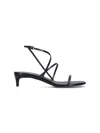 Khaite Loop Kitten Heel Sandal Red Wine In Black