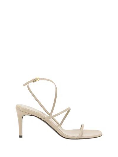 Khaite Loop Sandals In Nude