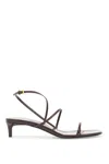 Khaite Loop Sandals In Red Wine (brown)