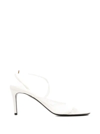 Pre-owned Khaite Loop Sandals In White