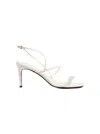Khaite Loop Sandals With Beads Optic White In Neutral