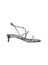 Khaite Loop Snake-embossed Leather Sandal