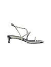 Khaite Loop Snake-embossed Leather Sandal