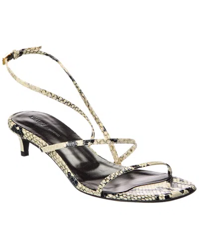 Khaite Loop Snake-embossed Leather Sandal