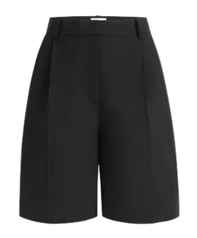 Khaite Loosefit Straightleg Pants In Black