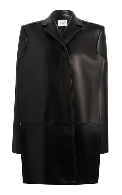 Khaite Lorel Boxy Plongé Leather Coat