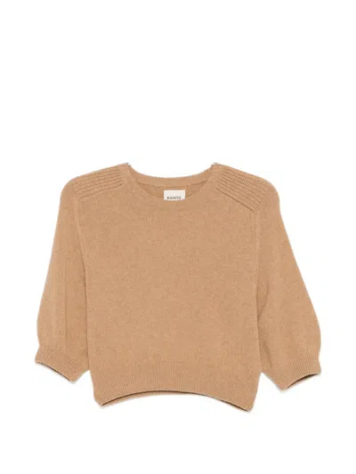 Khaite Lorelai Crew-neck Sweater In Brown