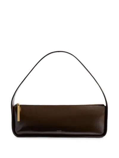 Khaite Lori Bag In Chestnut Crackle Patent Leather In Brown