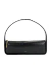 Khaite Lori Crackle Patent Leather Shoulder Bag In Black