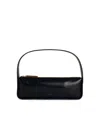 Khaite Lori Crackle Patent Leather Shoulder Bag In Black