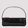 Khaite Lori Crackle Patent Leather Shoulder Bag In Black